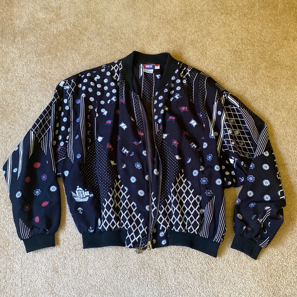 Tail medium nautical black boat vintage jacket